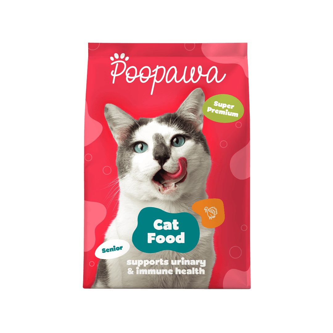 Poopawa Senior super-premium granule pre mačky — morka